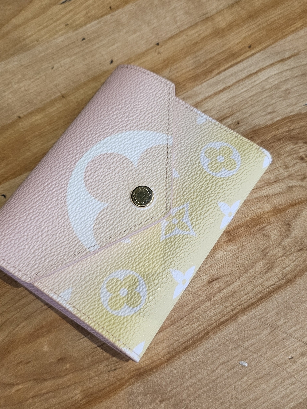 Louis Vuitton Pastel Pink and Yellow Monogram Card Holder